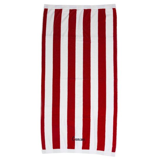 Personalized Reversible Striped Beach Towel